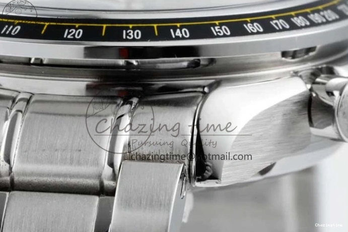 0414 Speedmaster Racing Master SS HKF Best Edition Black Dial on SS Bracelet A Versatile 7810